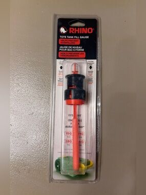 RHINO Tote Tank Fill Gauge - Black with Orange Accents